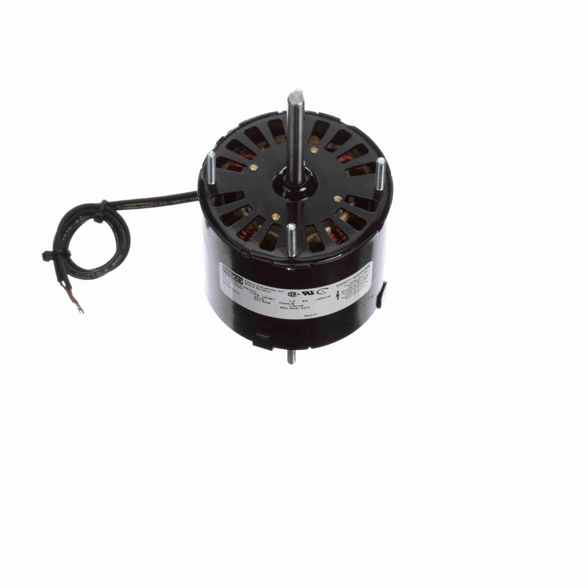 FASCO Fan and Blower Motor, 1/30 HP, 1 Ph, 60 Hz, 115 V, 1550 RPM, 1 Speed, 3.3" Diameter, OAO - D514