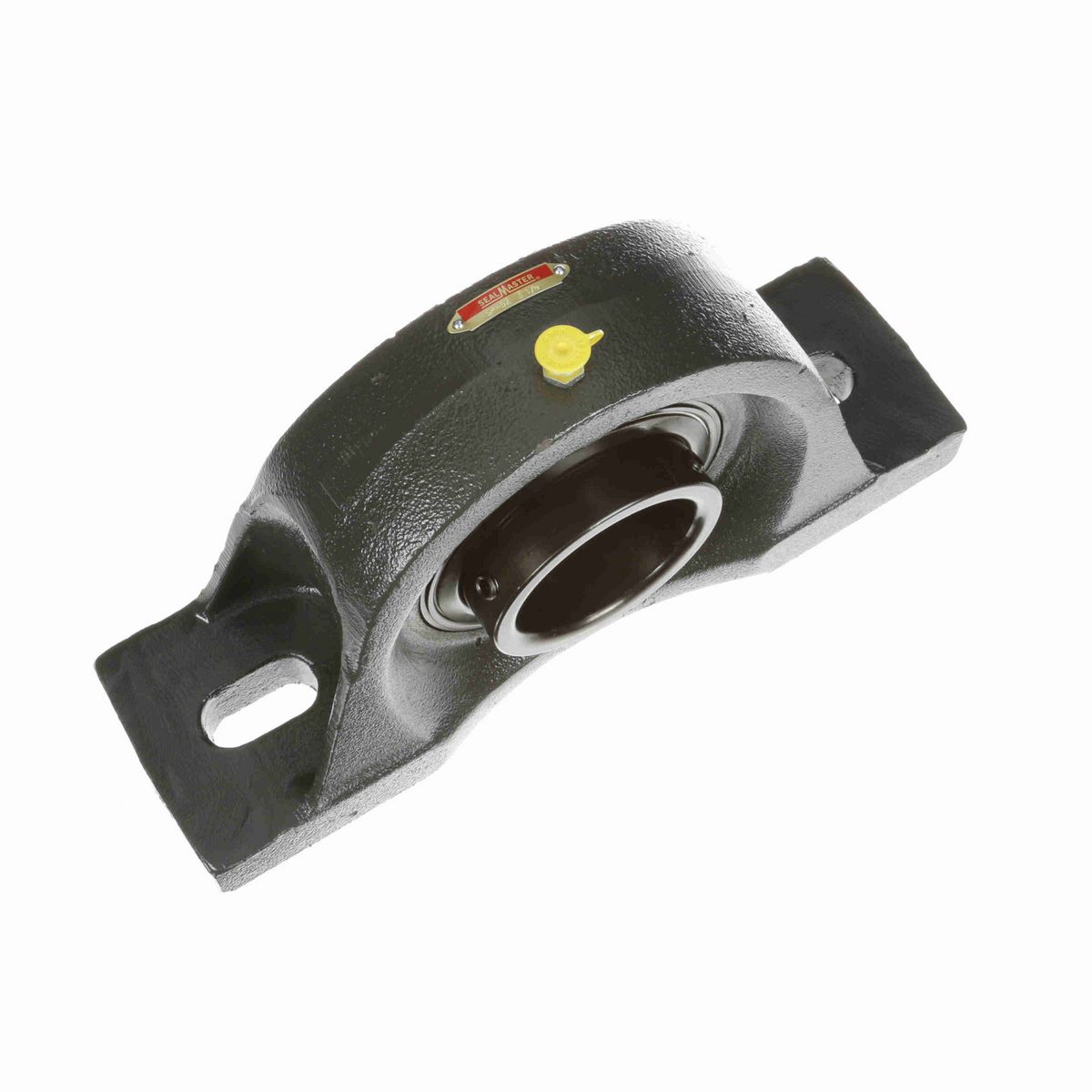 Sealmaster Mounted Cast Iron Two Bolt Pillow Block Ball Bearing - 52100 Bearing Steel, Black Oxided - Setscrew Lock - SP-52