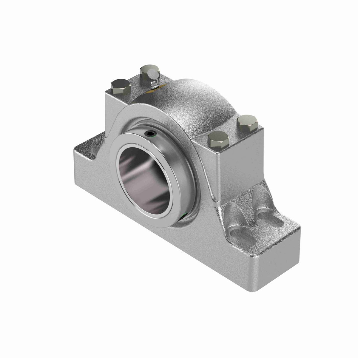 Sealmaster Mounted Flouropolymer Coated Cast Iron Four Bolt Pillow Block Tapered Roller - 52100 Bearing Steel - Collar Mount Lock - Corrosion Resistant - RPBA 408-C4 CR