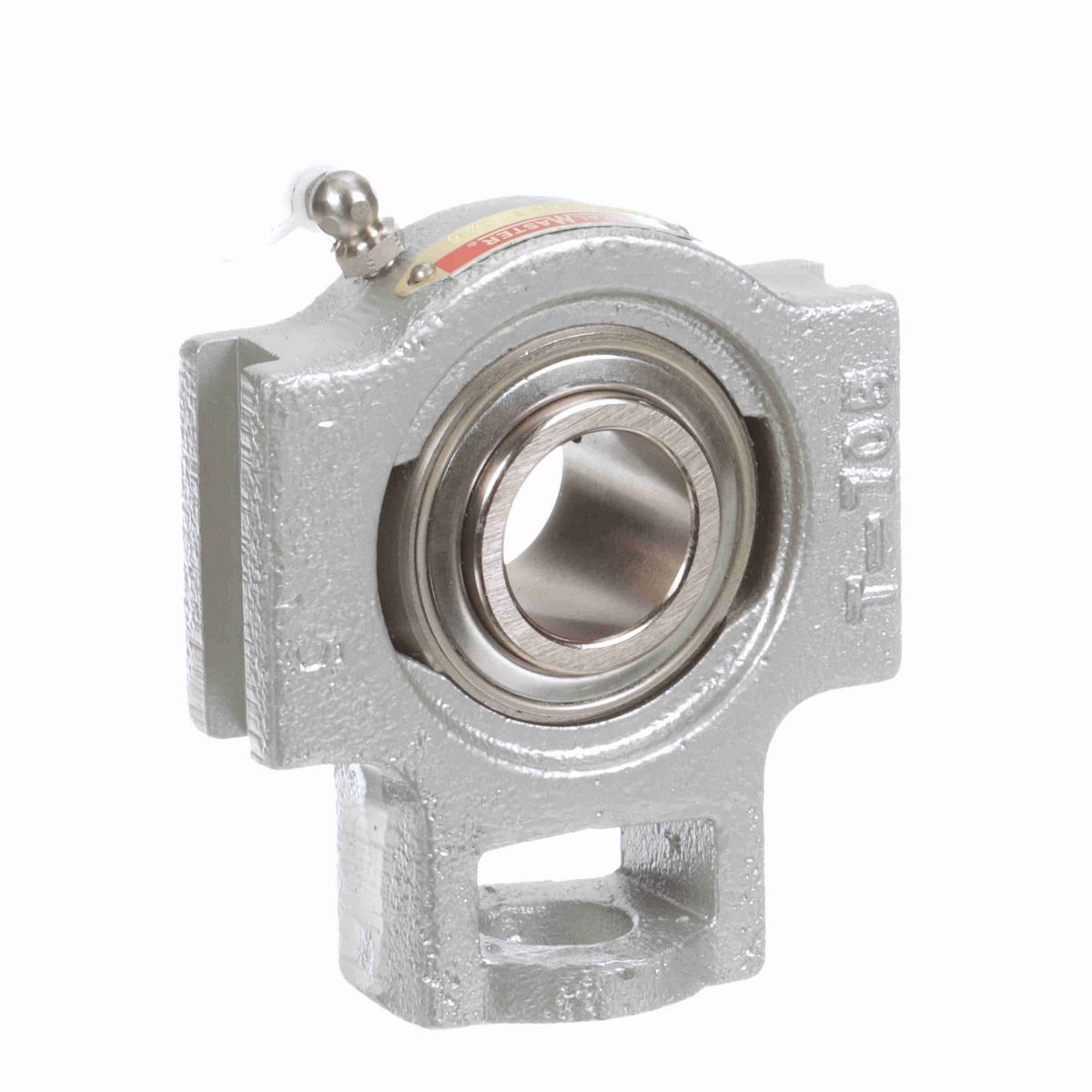 Sealmaster Mounted Flouropolymer Coated Cast Iron Wide Slot Take Up Ball Bearing - 52100 Bearing Steel, Phosphorus Nickel Coated - Setscrew Lock - Corrosion Resistant - CRSTF-PN19