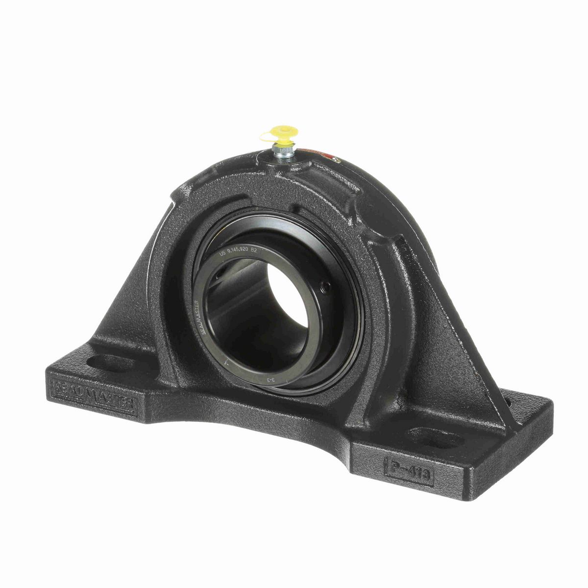 Sealmaster Mounted Cast Iron Four Bolt Pillow Block Ball Bearing - 52100 Bearing Steel, Black Oxided - Setscrew Lock - MFP-48
