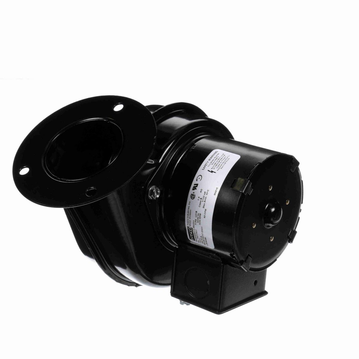 FASCO Round Outlet Shaded Pole Centrifugal Blower, 115 Volts, Flange: Yes - 50747-D401