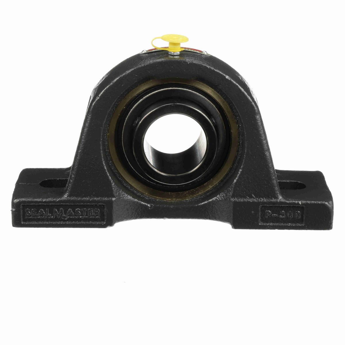 Sealmaster Mounted Cast Iron Two Bolt Pillow Block Ball Bearing - 52100 Bearing Steel, Black Oxided - Setscrew Lock - EMP-27