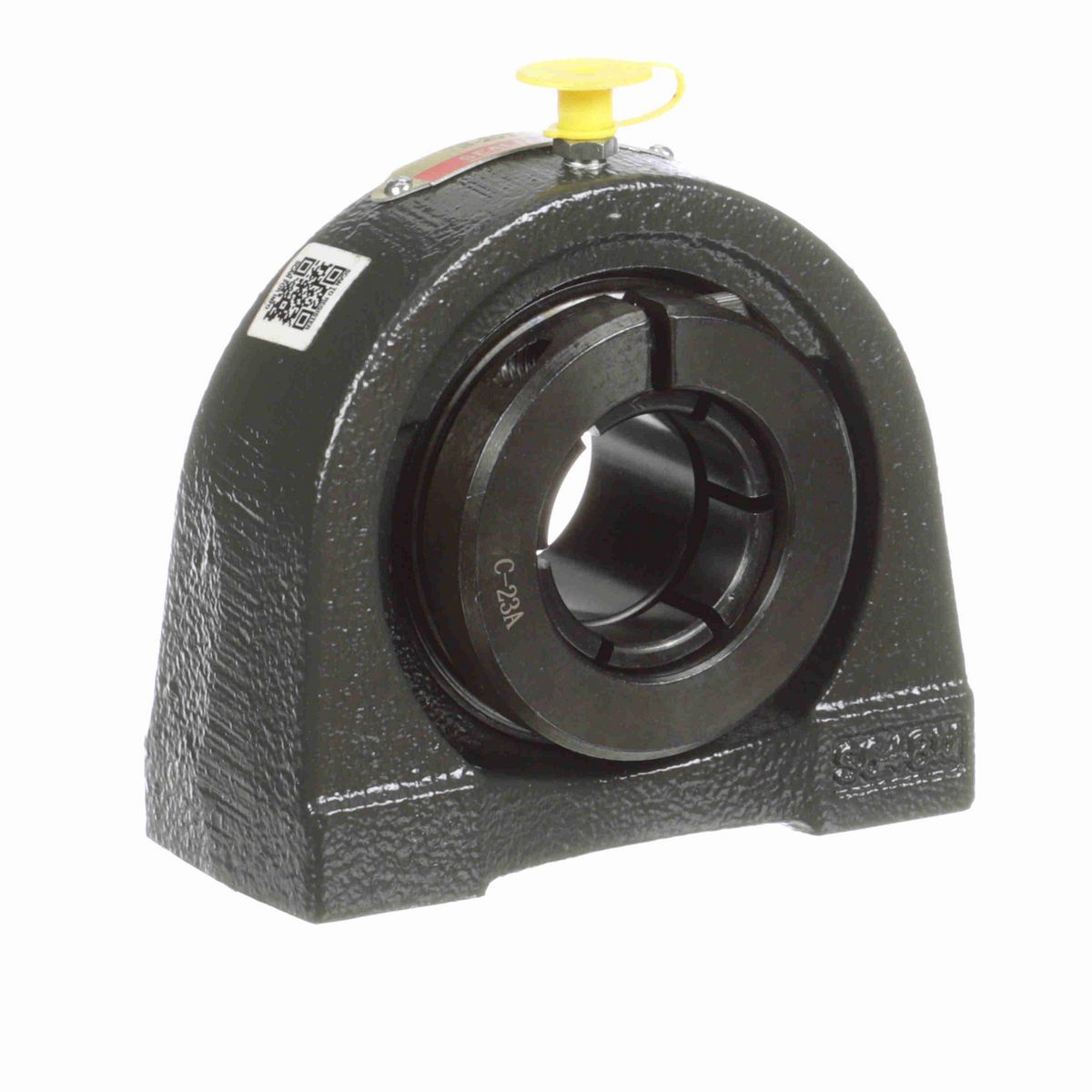 Sealmaster Mounted Cast Iron Tapped Base Pillow Block Ball Bearing - 52100 Bearing Steel, Black Oxided - Concentric Lock - TB-20RT