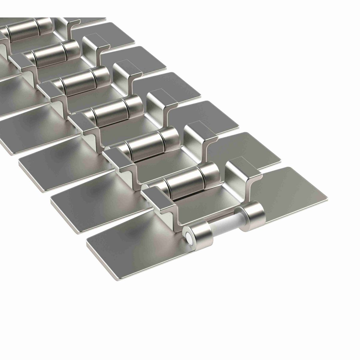 Rexnord 881TAB Side-flexing Solid Top, Material: Austenitic Stainless Steel, Width: 4.5in, Pitch: 1.5in - 765.31.42