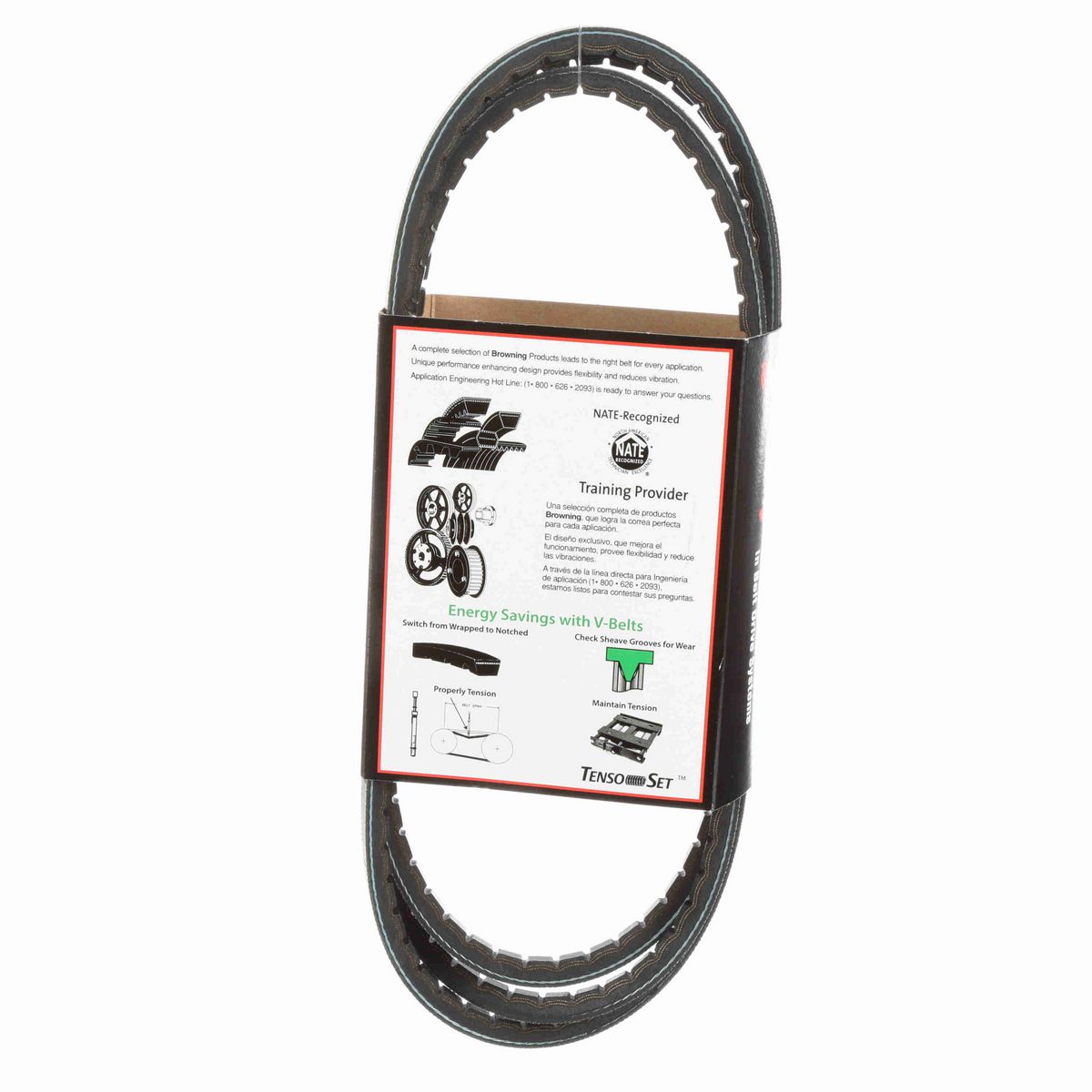 Browning EPDM Notched Belt 98% Efficient - 3VX900