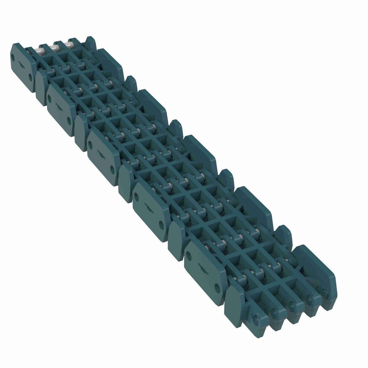 Rexnord 1000RRR Straight Running Raised Rib Rail Track, Material: Green Low Friction Acetal, Width: 48mm, Pitch: 1in - 871.00.01