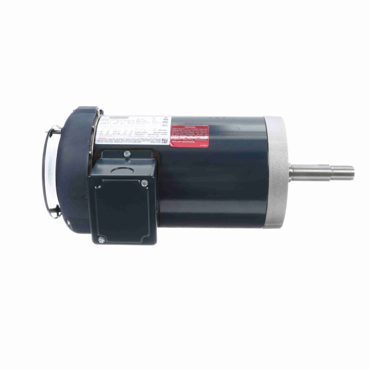 LEESON Close-Coupled Pump Motor, 1.50 & 1 HP, 3 Ph, 60 & 50 Hz, 230/460 & 190/380 V, 1800 & 1500 RPM, 145JMV Frame, TEFC - GT5104