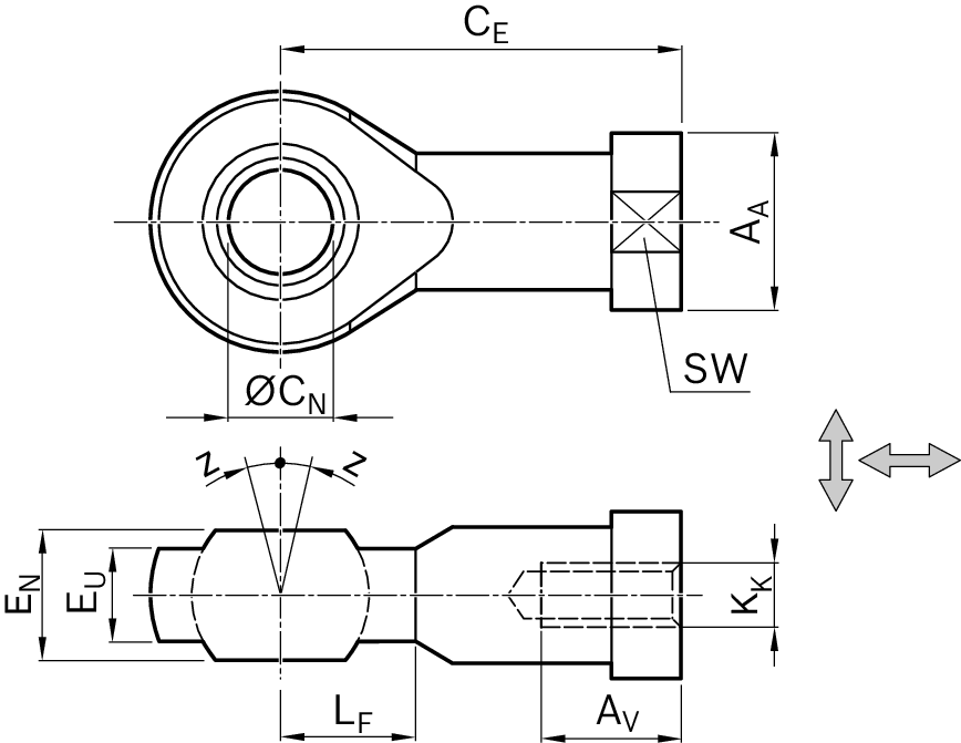 Поворотный наконечник Bosch Rexroth EMC50/63 [R349951800]