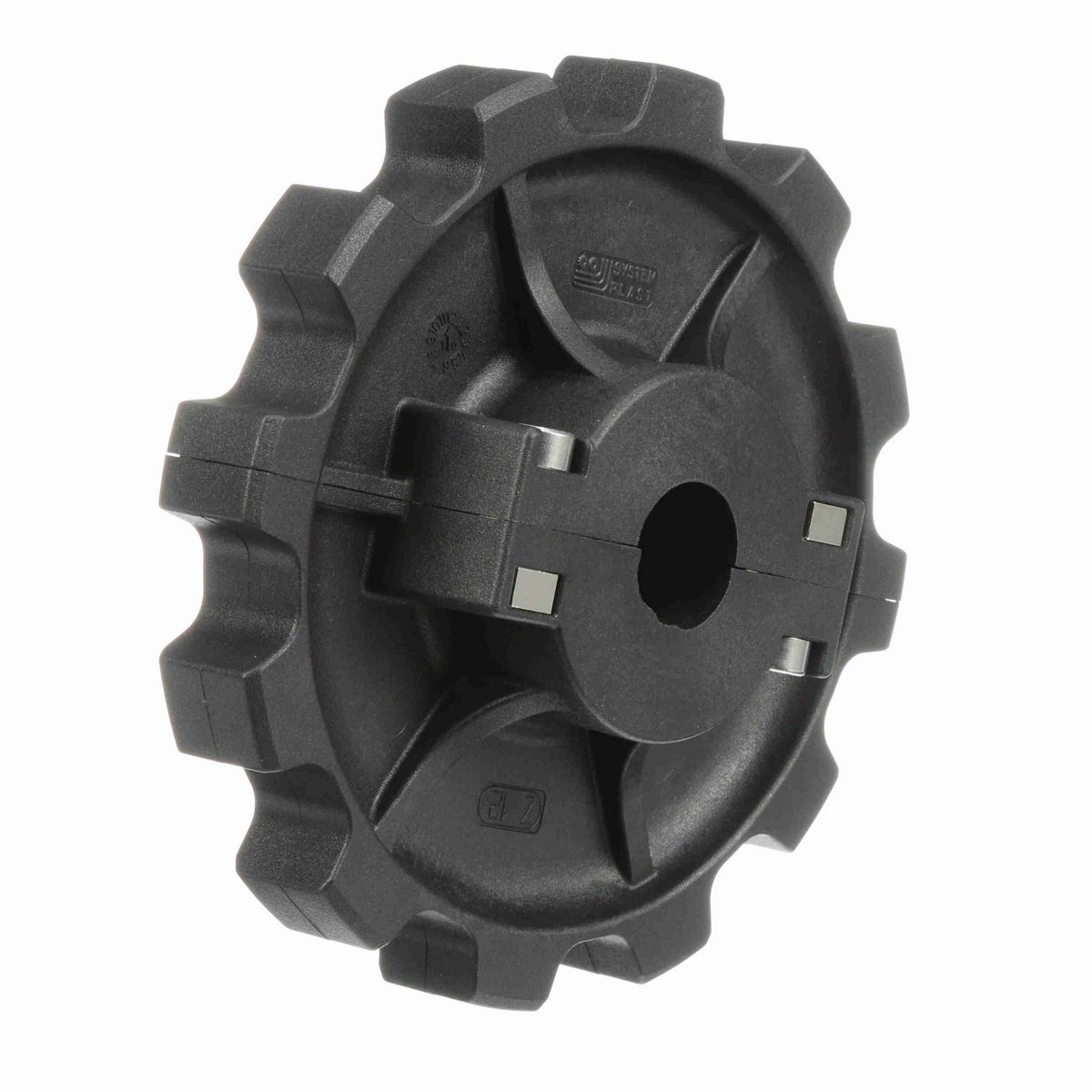 System Plast 882 Series Split Molded Sprocket with 12 Teeth and a 1-1/4in Round Idler Bore - 882-12R1.25-RS