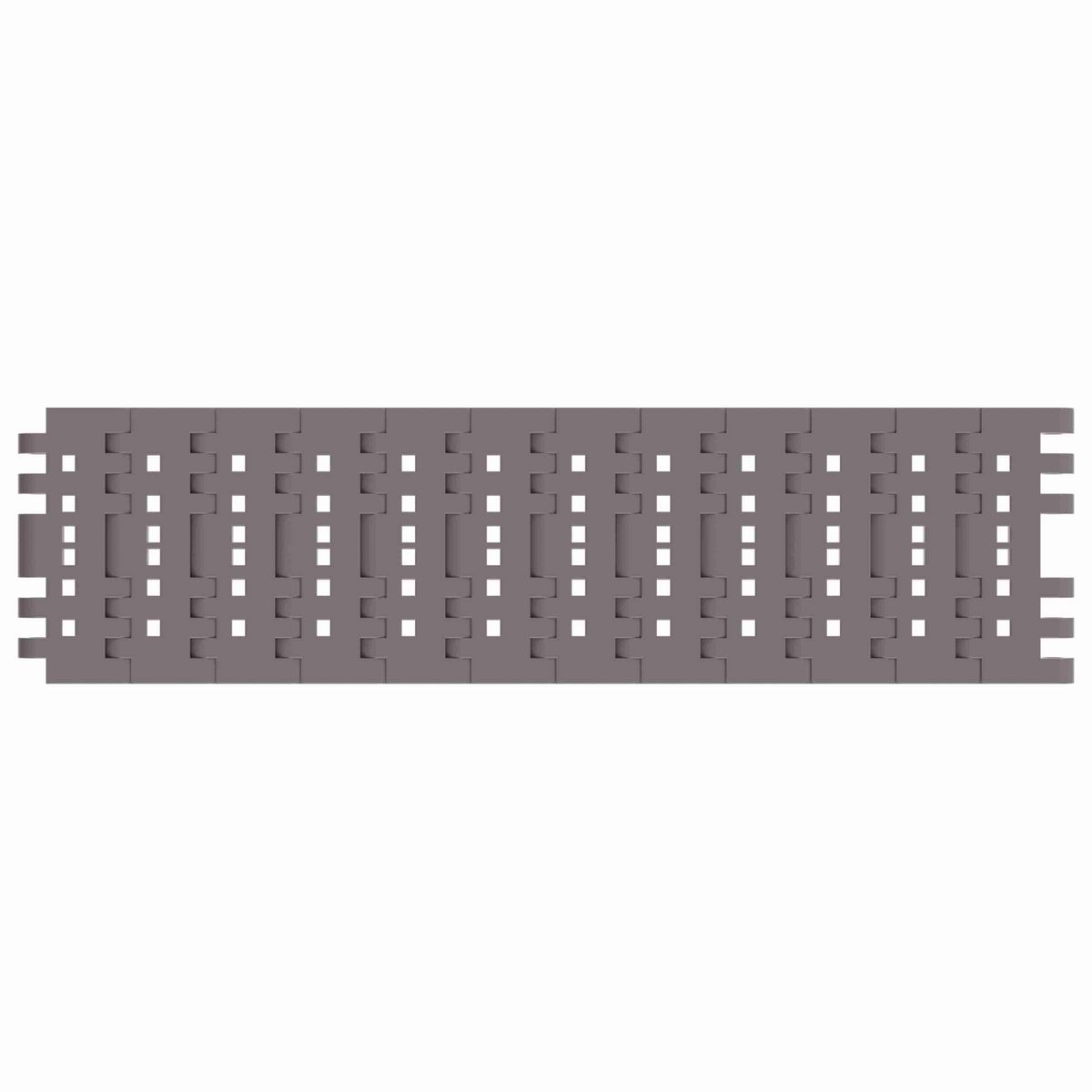 Rexnord 7706 Straight Running Flush Grid, Material: Brown High Performance, Width: 3.25in, Pitch: 1in - 81416341
