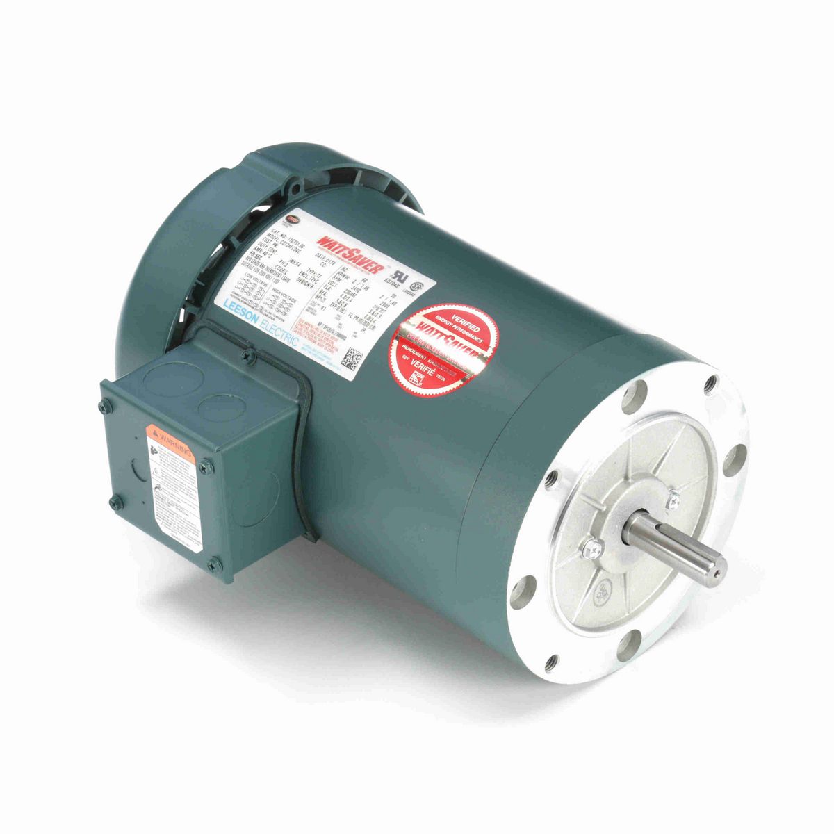 LEESON General Purpose Motor, 2 & 2 HP, 3 Ph, 60 & 50 Hz, 230/460 & 190/380 V, 3600 & 3000 RPM, 56C Frame, TEFC - 116751.00