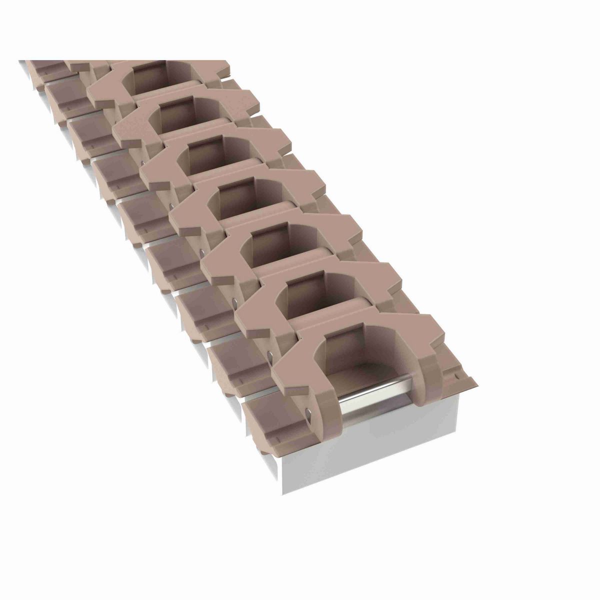 Rexnord 882TAB SideGrip™ Side-flexing, Material: Tan Low Friction, Width: 3.75in, Pitch: 1.5in - 81402661