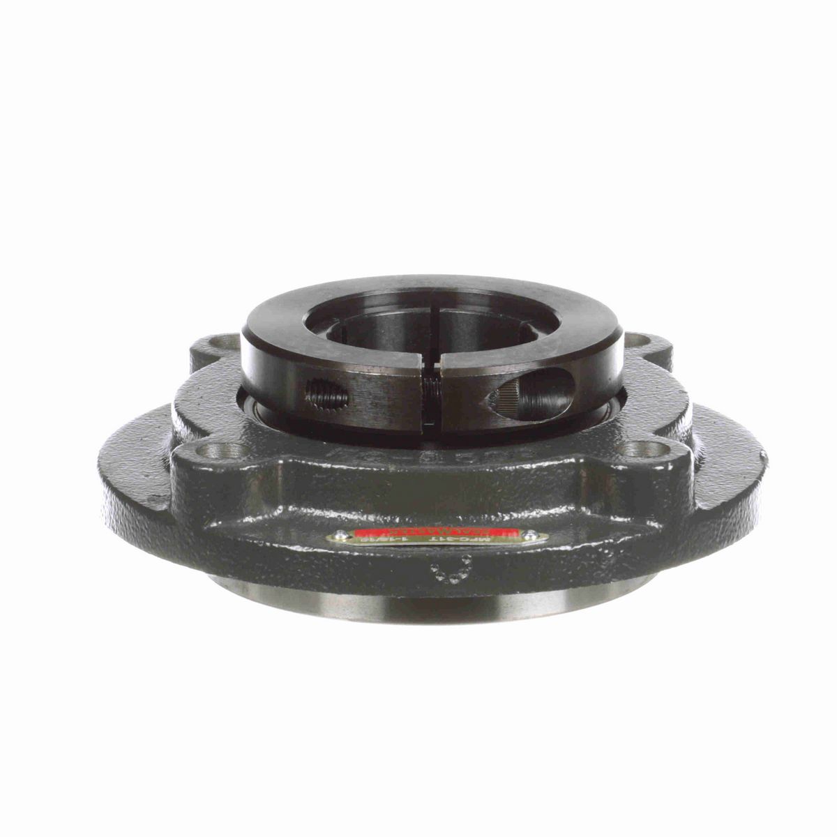 Sealmaster Mounted Cast Iron Flange Cartridge Ball Bearing - 52100 Bearing Steel, Black Oxided - Concentric Lock - MFC-31T