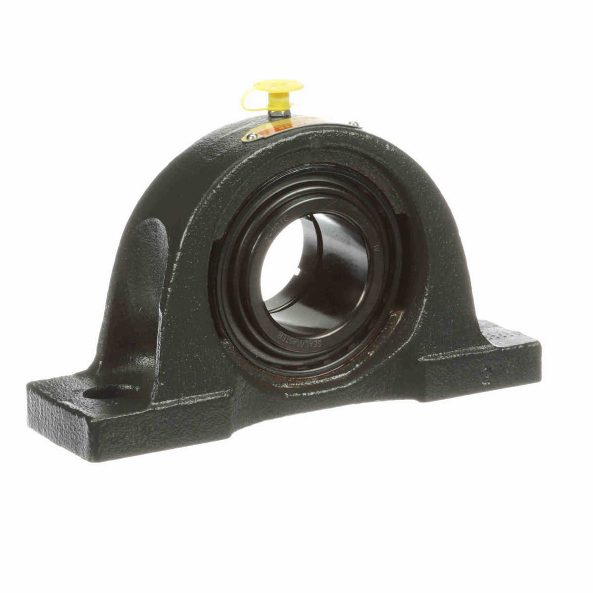 Sealmaster Mounted Cast Iron Two Bolt Low Base Pillow Block Ball Bearing - 52100 Bearing Steel, Black Oxided - Concentric Lock - NPL-28TC