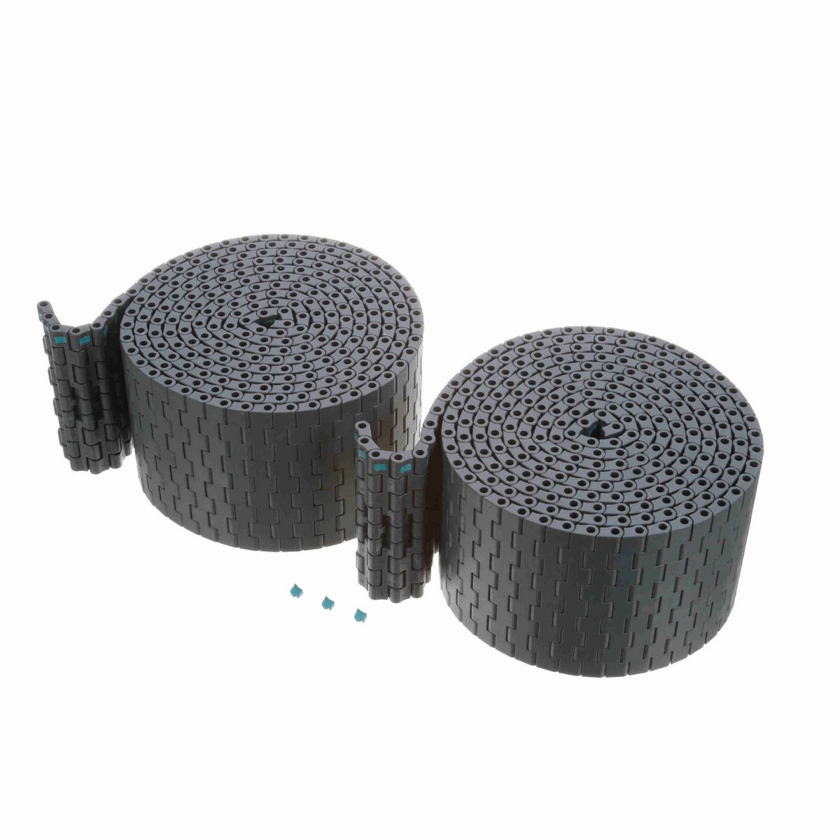 System Plast 2121FT Straight Running Solid Top, Material: NG evo (Gray Blue), Width: 4.5in, Pitch: 0.5in - NGE2121FT-K450