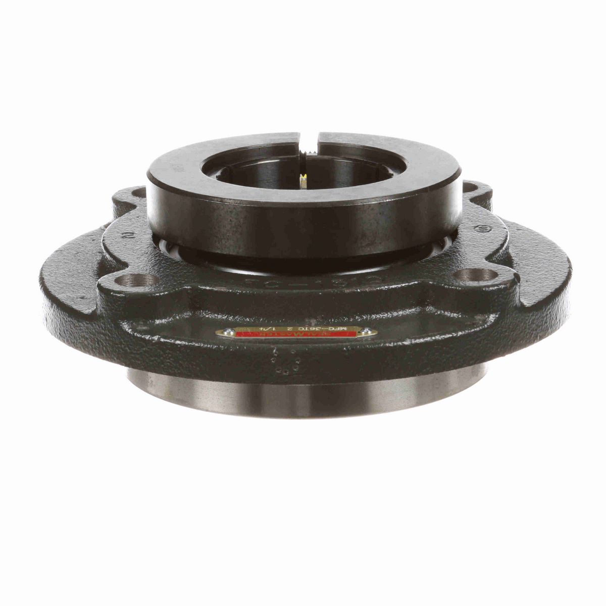 Sealmaster Mounted Cast Iron Flange Cartridge Ball Bearing - 52100 Bearing Steel, Black Oxided - Concentric Lock - MFC-36TC