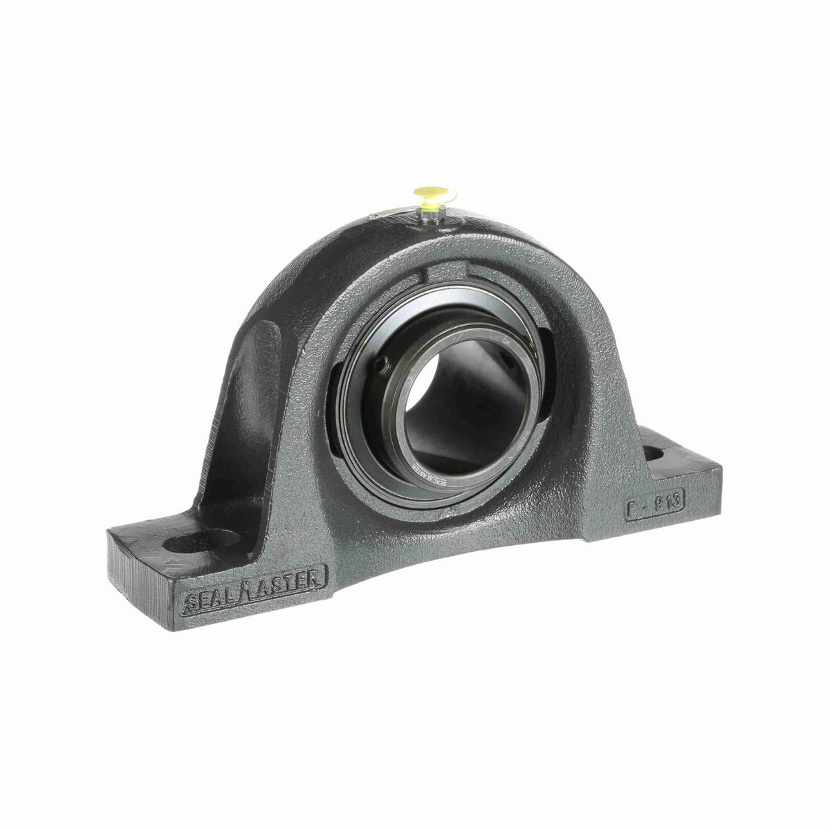 Sealmaster Mounted Cast Iron Two Bolt Pillow Block Ball Bearing - 52100 Bearing Steel, Black Oxided - Double Setscrew Lock - MSPD-47