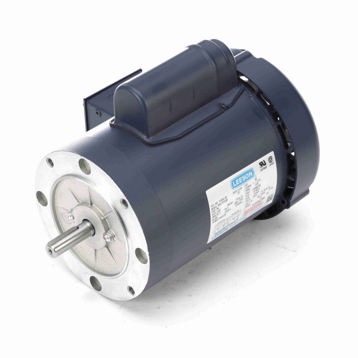 LEESON General Purpose Motor, 1 HP, 1 Ph, 60 Hz, 115/230 V, 1800 RPM, 56C Frame, TEFC - 110041.00