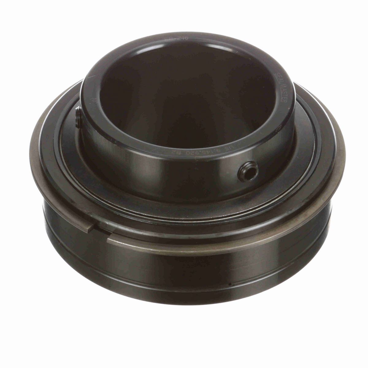 Sealmaster Mounted Insert Only Ball Bearing - 52100 Bearing Steel, Black Oxided - Setscrew Lock - ER-216