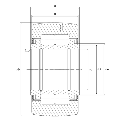 Опорный ролик с внутренним кольцом NTN NUTR210/3AS