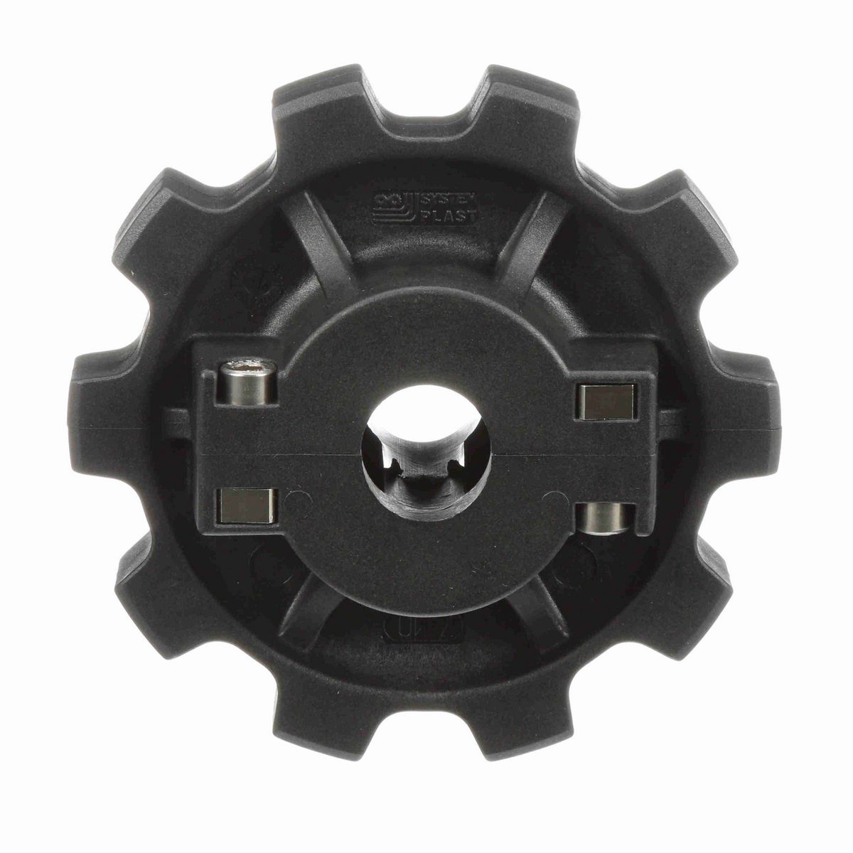 System Plast 882 Series Split Molded Sprocket with 10 Teeth, a 1-1/4in Round Shaft-Ready Bore and Setscrew - 882-10R1.25-DS-SS