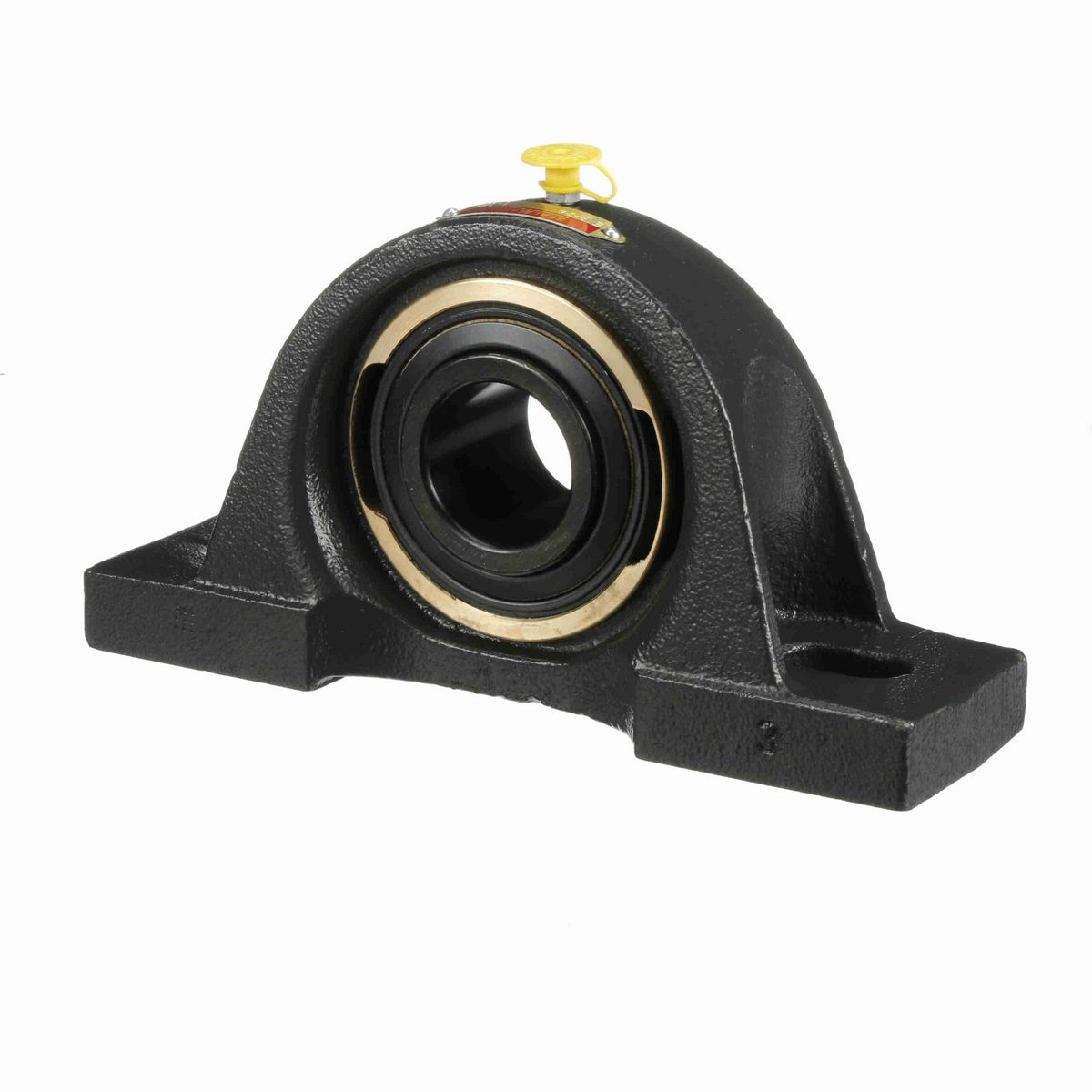 Sealmaster Mounted Cast Iron Two Bolt Pillow Block Ball Bearing - 52100 Bearing Steel, Black Oxided - Setscrew Lock - EMP-24