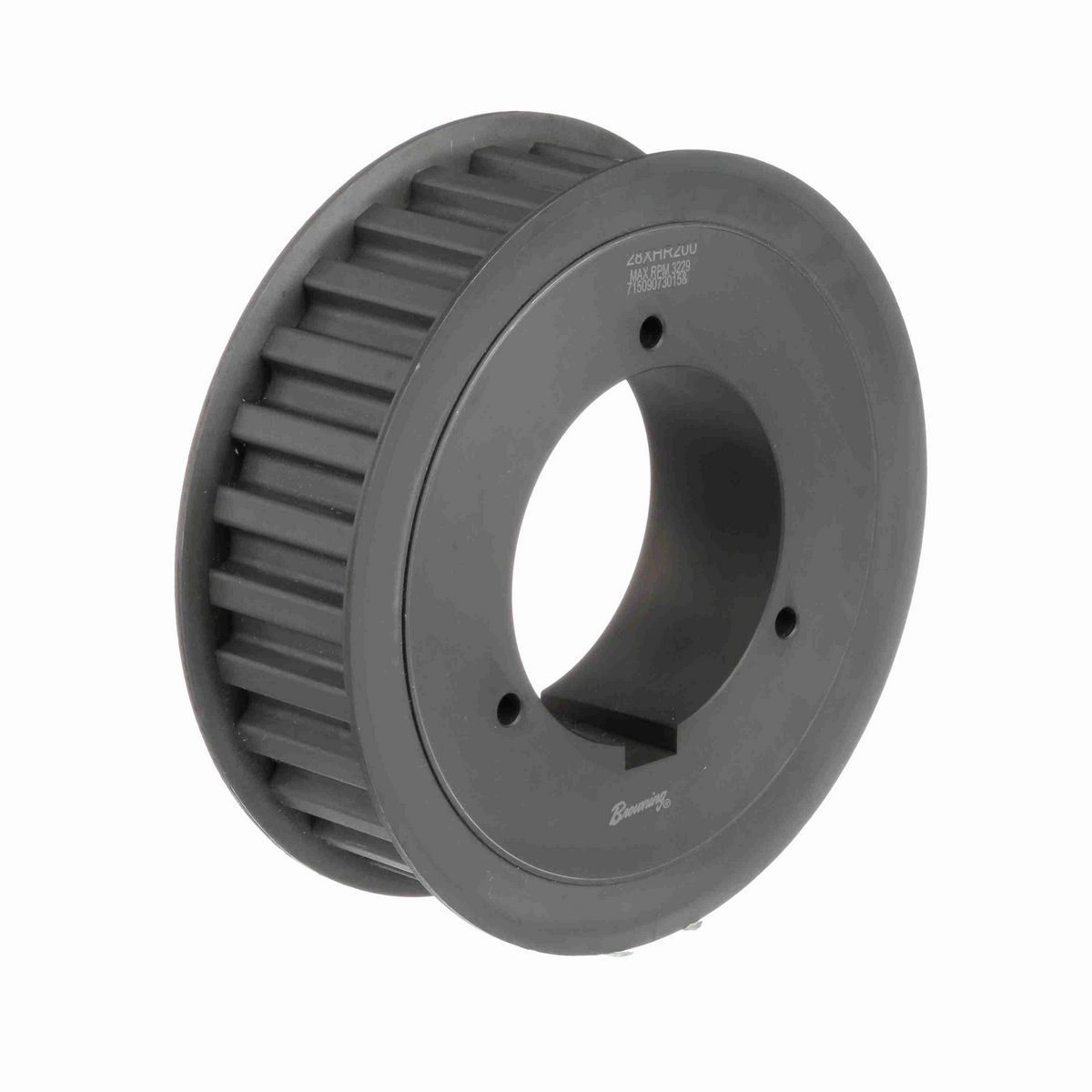 Browning Steel Bushed Bore Gearbelt Pulley - 28XHR200