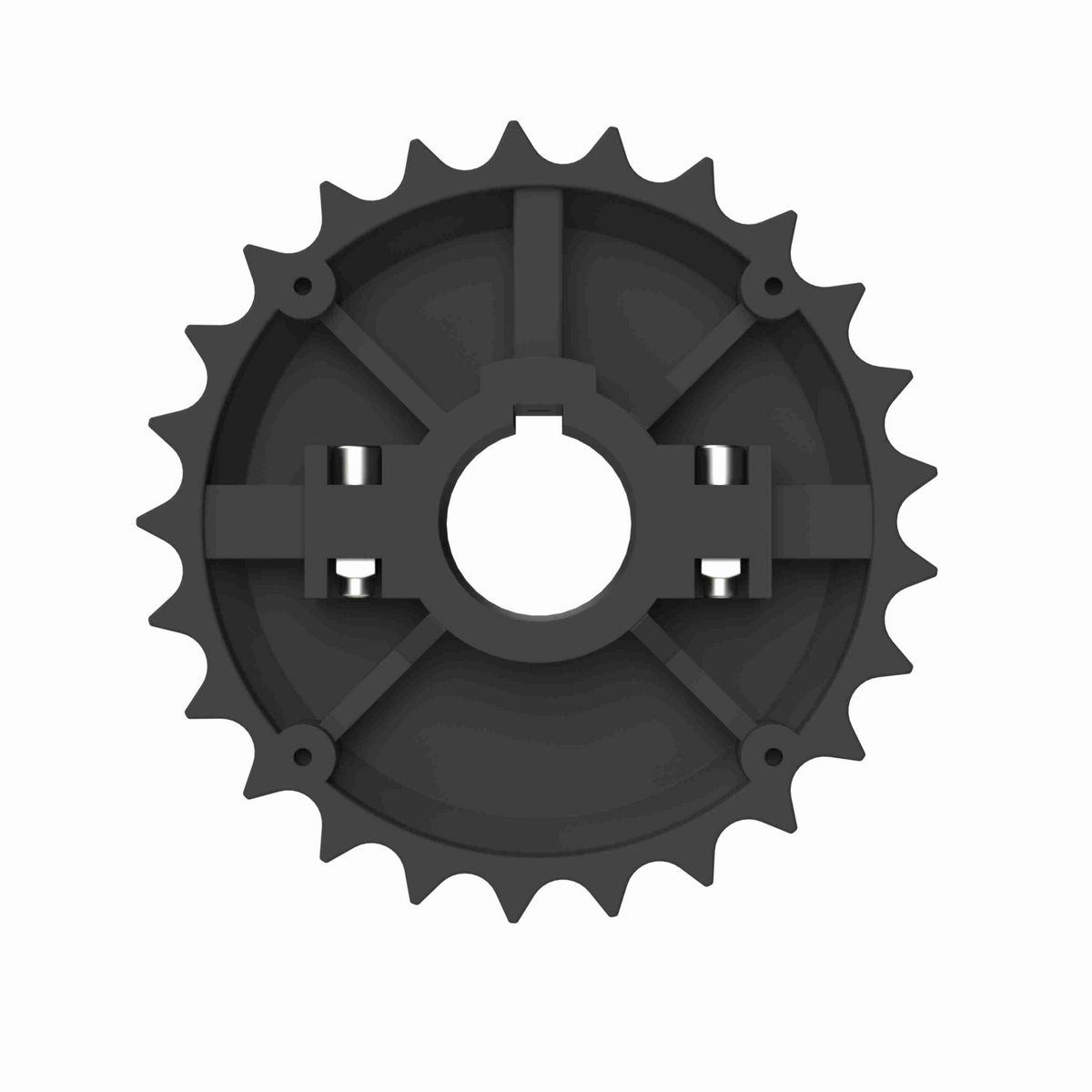 Rexnord 820 Series Split Molded Nylon Sprocket with 25 Teeth and 30mm Round Shaft-Ready Bore with Keyway - 614-40-30