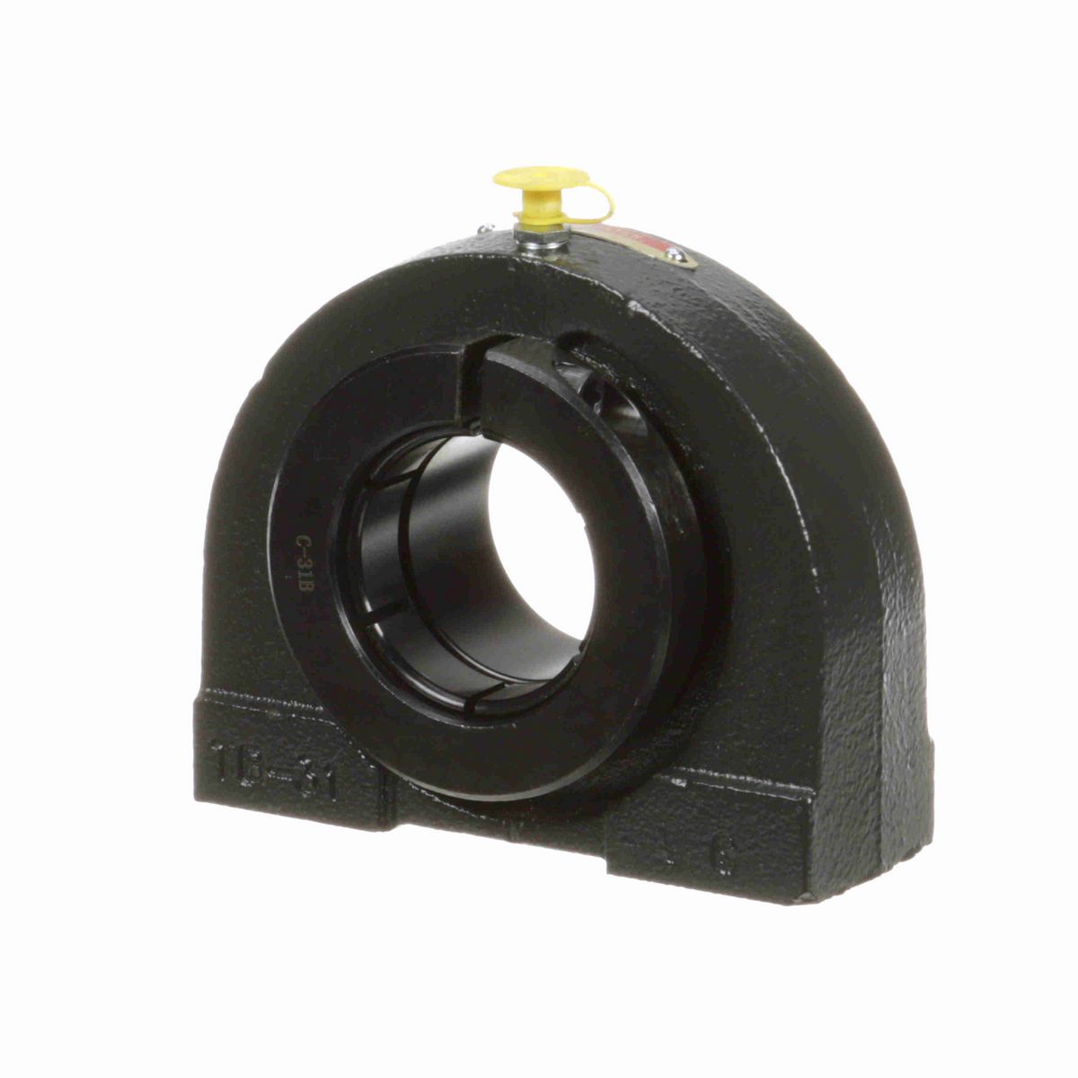Sealmaster Mounted Cast Iron Tapped Base Pillow Block Ball Bearing - 52100 Bearing Steel, Black Oxided - Concentric Lock - TB-32RTC