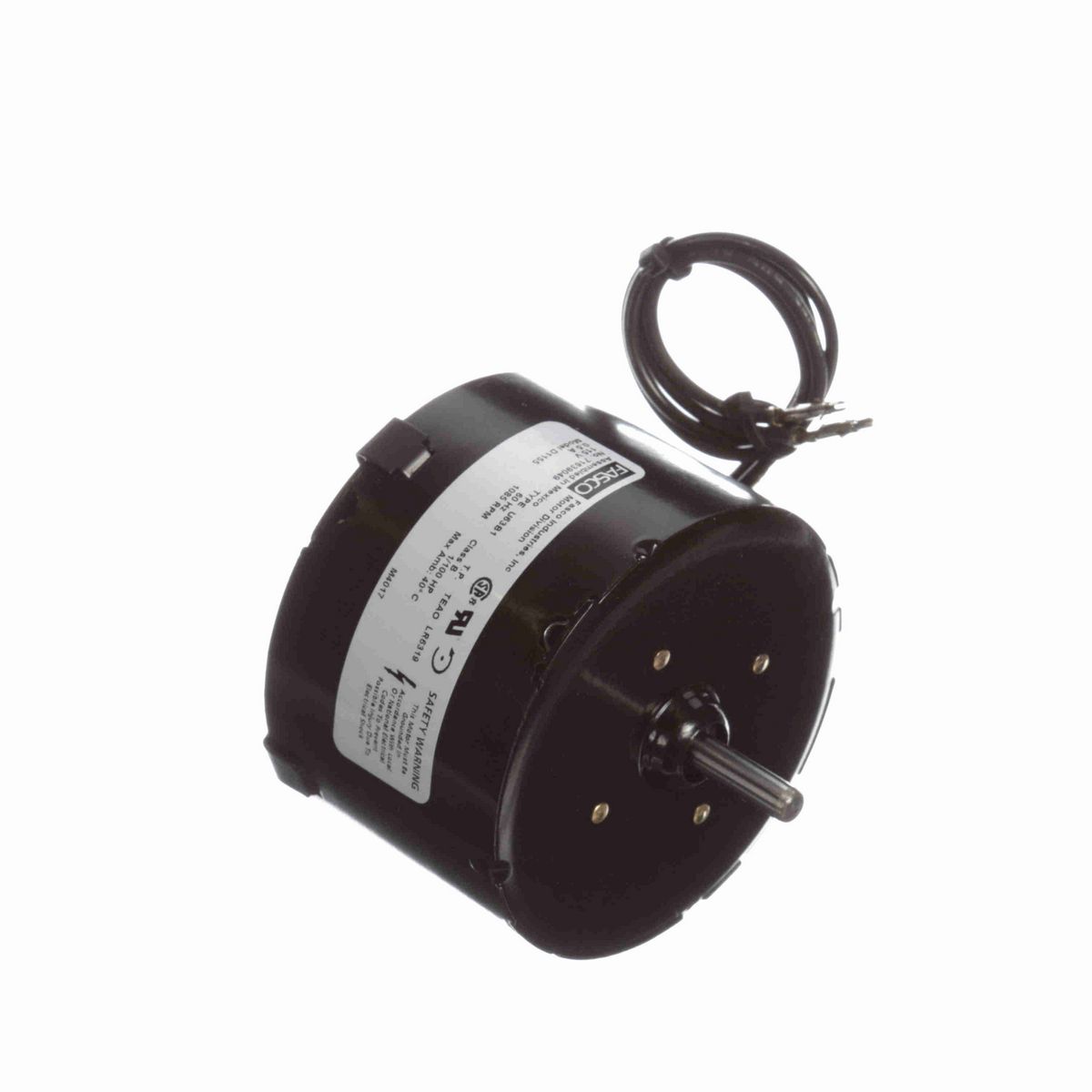FASCO OEM Replacement Motor, 1/100 HP, 1 Ph, 60 Hz, 115 V, 1085 RPM, 1 Speed, 3.3" Diameter, TEAO - D1155