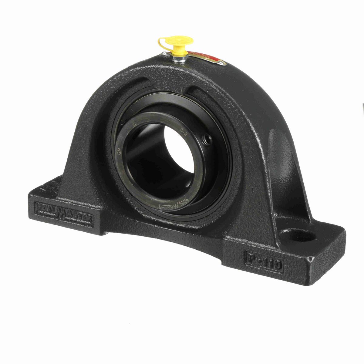 Sealmaster Mounted Cast Iron Two Bolt Pillow Block Ball Bearing - 52100 Bearing Steel, Black Oxided - Setscrew Lock - NP-32