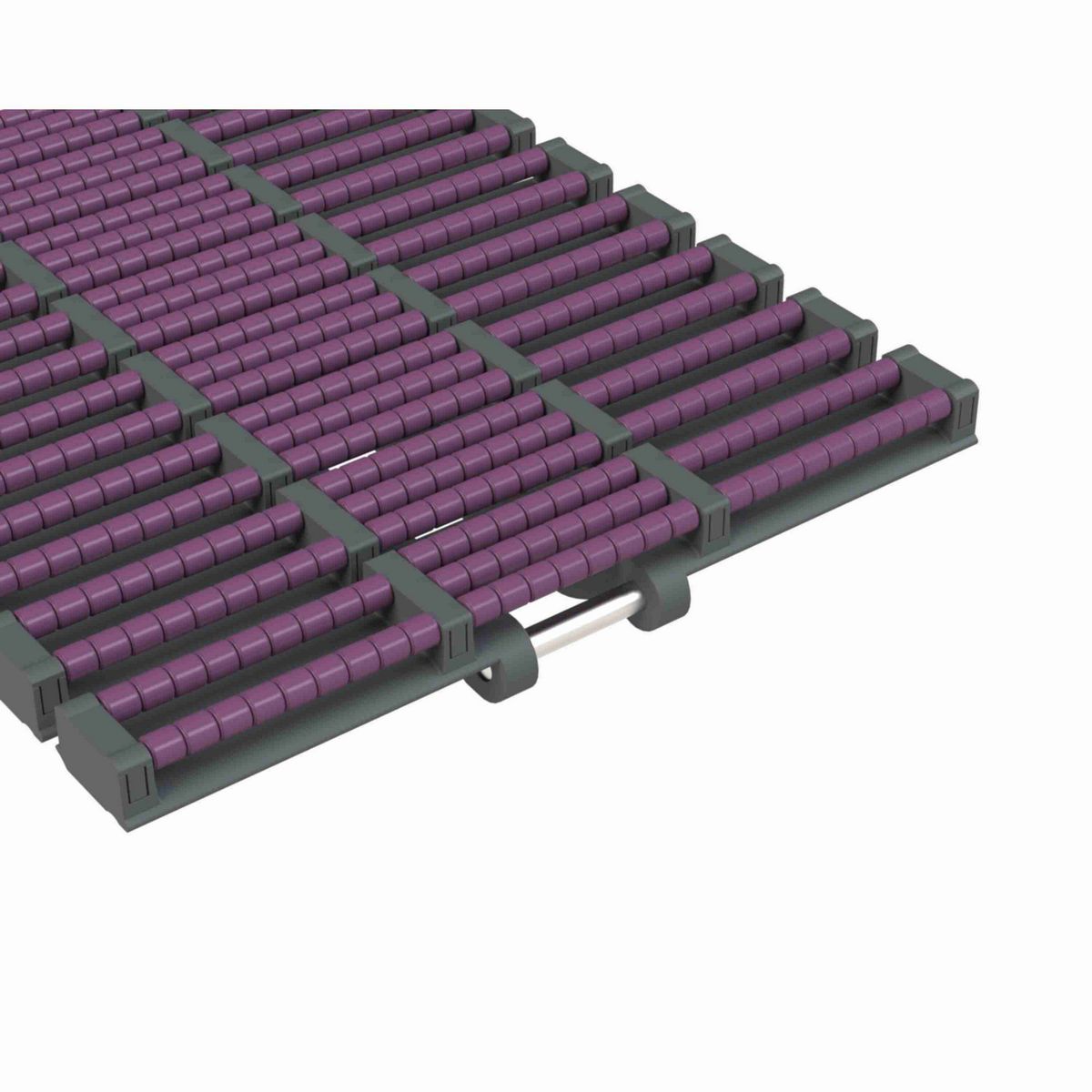 Rexnord HDFM LBP Side-flexing Low Backline Pressure, Material: Internally Lubricated Polyacetal (Grey), Width: 10in, Pitch: 1.5in - 752.88.19