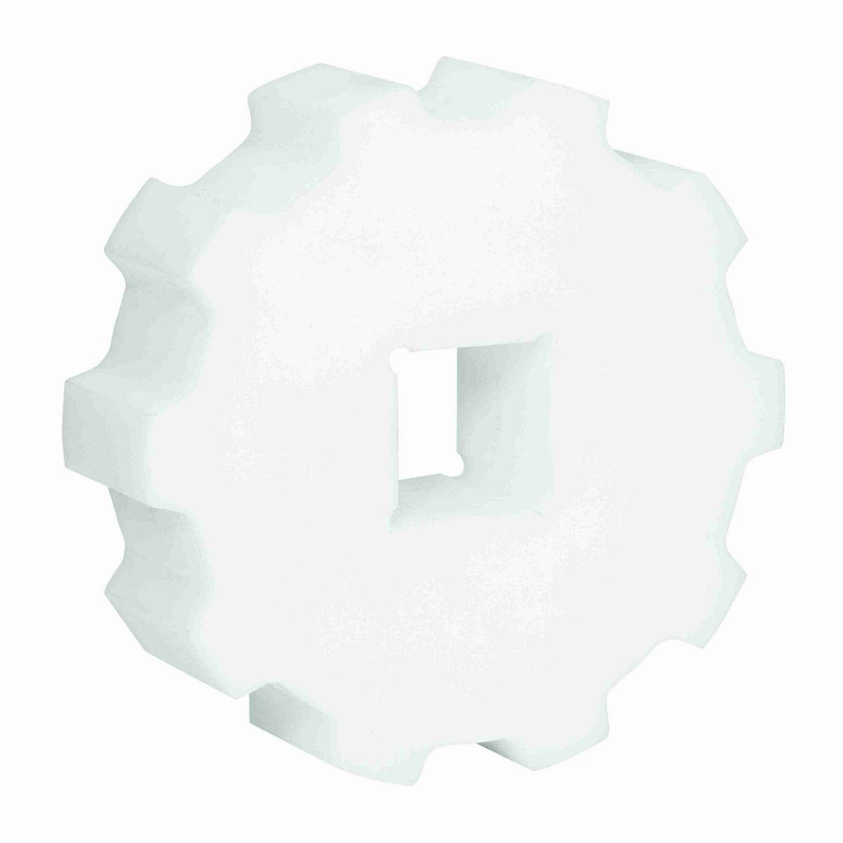 Rexnord 6080 Series Solid One Piece Machined UHMWPE Sprocket with 8 Teeth and a 1-1/2in Square Bore - 114-3974-3