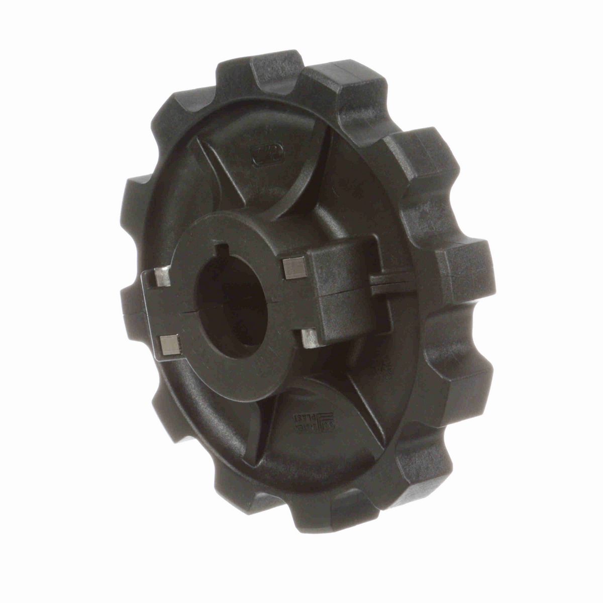 System Plast 882 Series Split Molded Sprocket with 12 Teeth, a 1-1/4in Round Shaft-Ready Bore and Setscrew - 882-12R1.25-DS-SS