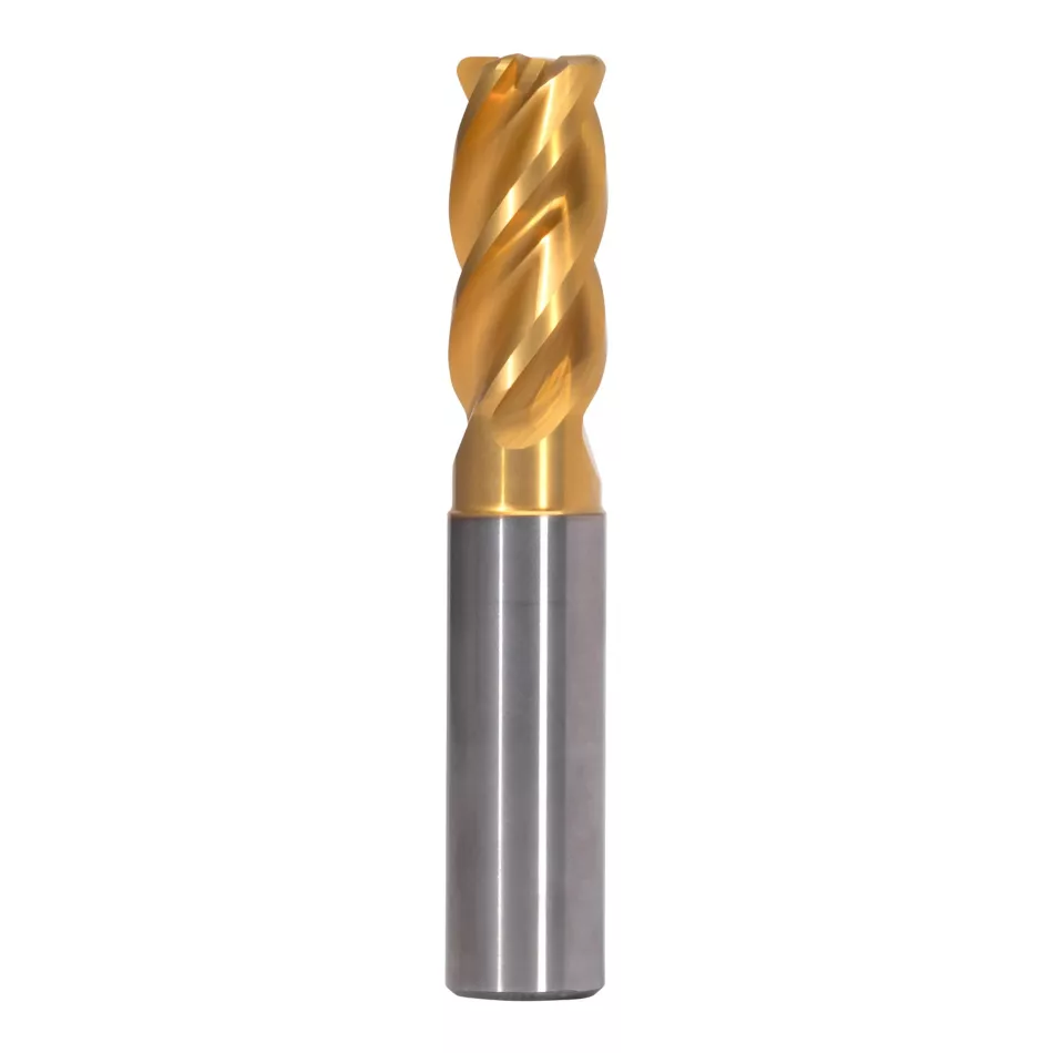 Solid Carbide End Mill for Roughing and Finishing of Multiple Materials Kennametal GOmill PRO - Radiused - 4 Flutes - Necked - Plain Shank - Metric [7231163]