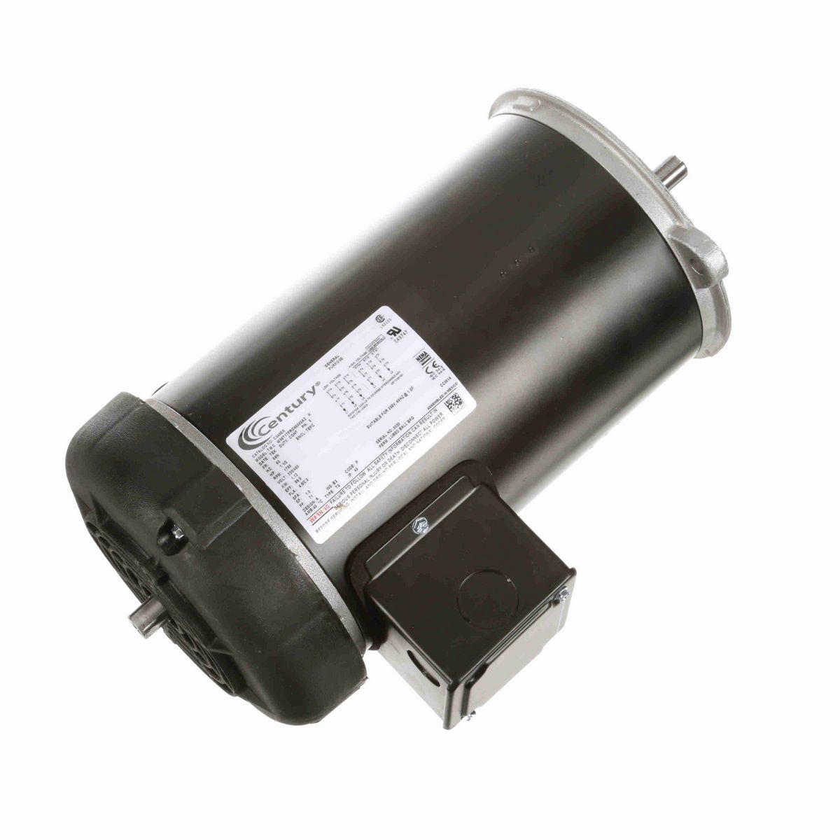 Century Auger Drive Motor, 1.5 HP, 3 Ph, 60 Hz, 230/460 V, 1800 RPM, 56N Frame, TEFC - C349ES