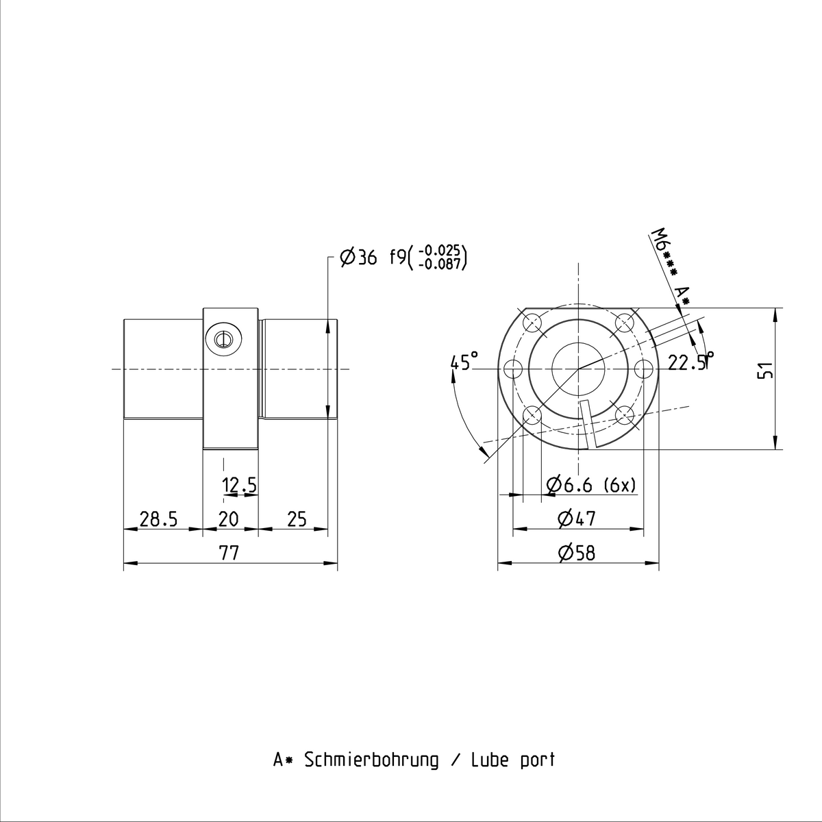 Одинарная гайка с регулируемым предварительным натягом Bosch Rexroth SEM-E-C 20X20RX3,5-3 [R151217055]