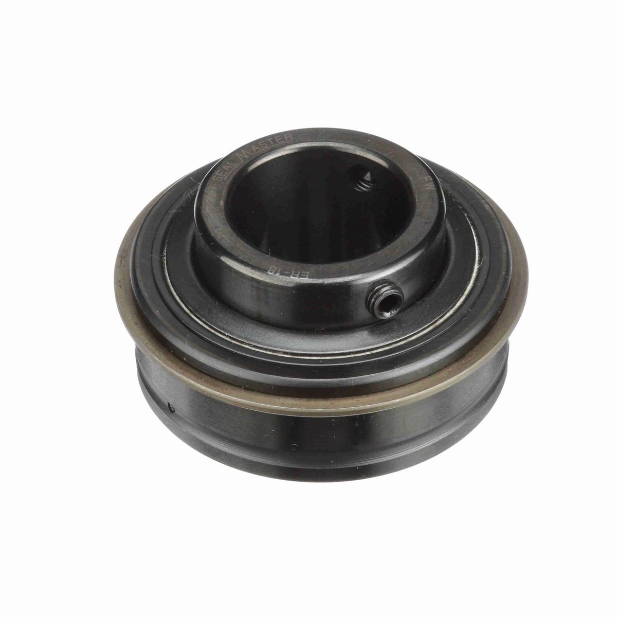 Sealmaster Mounted Insert Only Ball Bearing - 52100 Bearing Steel, Black Oxided - Setscrew Lock - ER-18