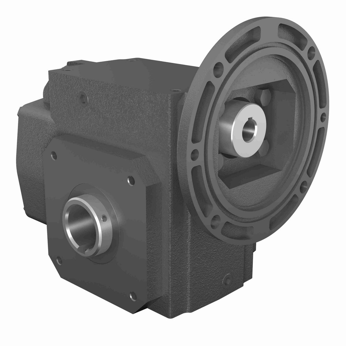 Hub City HERA Gear Reducer HERA Cast Iron Helical-Hypoid Reducer - HERA45ES 7.80 QLBUSH REQD 1.438