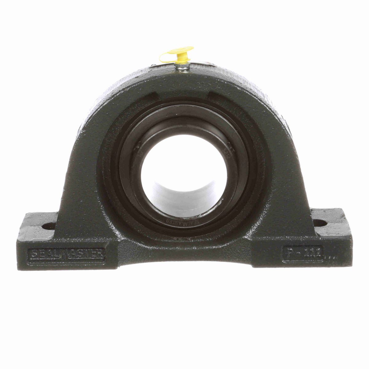 Sealmaster Mounted Cast Iron Two Bolt Pillow Block Ball Bearing - 52100 Bearing Steel, Black Oxided - Setscrew Lock - NP-212