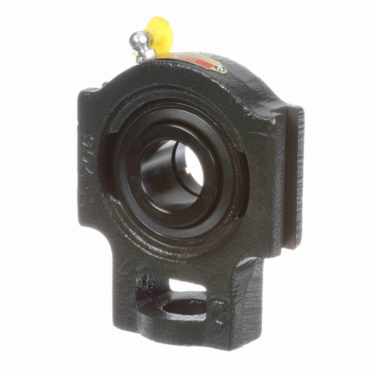 Sealmaster Mounted Cast Iron Wide Slot Take Up Ball Bearing - 52100 Bearing Steel, Black Oxided - Concentric Lock - ST-20T