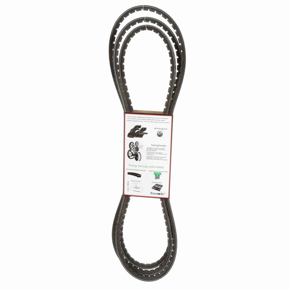 Browning EPDM Notched Belt 98% Efficient - 3VX1250