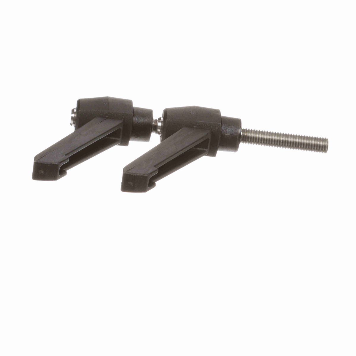 System Plast Ratchet Handle (Male); Thread: M10 x 1.5, Handle Length: 3.13-in Stud Length: 1.97-in, Color: Black - RH-30-BK-MSM10-50