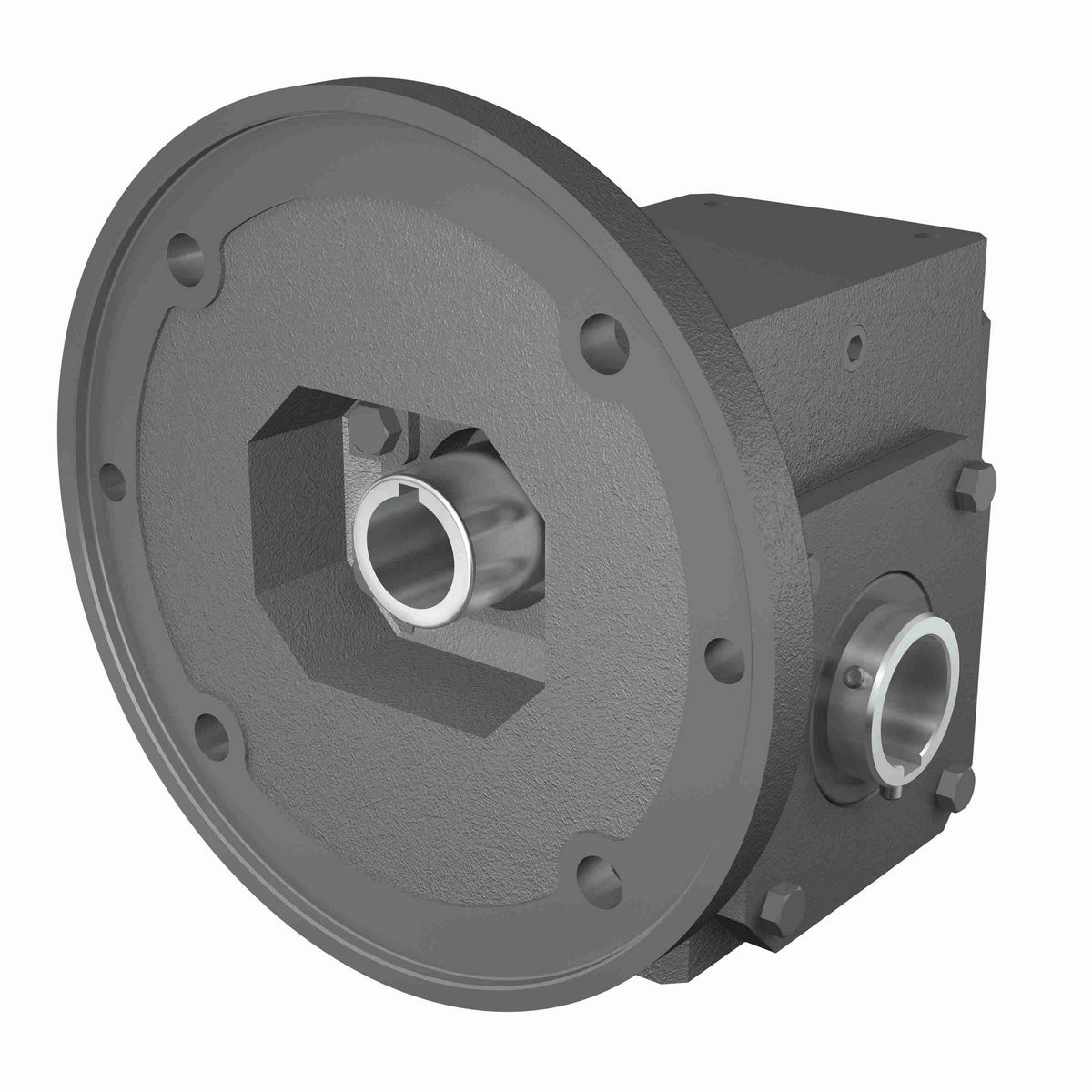 Hub City PowerCubeX Worm Gear Reducer Cast Iron Single-Reduction Worm Reducer - 245L 30/1 B WR 182TC 1.250