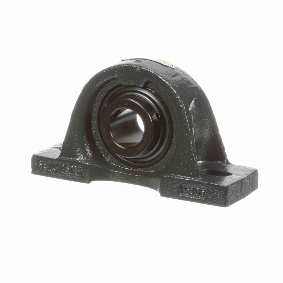 Sealmaster Mounted Cast Iron Two Bolt Pillow Block Ball Bearing - 52100 Bearing Steel, Black Oxided - Setscrew Lock - Reduced Maintenance - Lubed for Life - Air Handling - MP-19C RMA