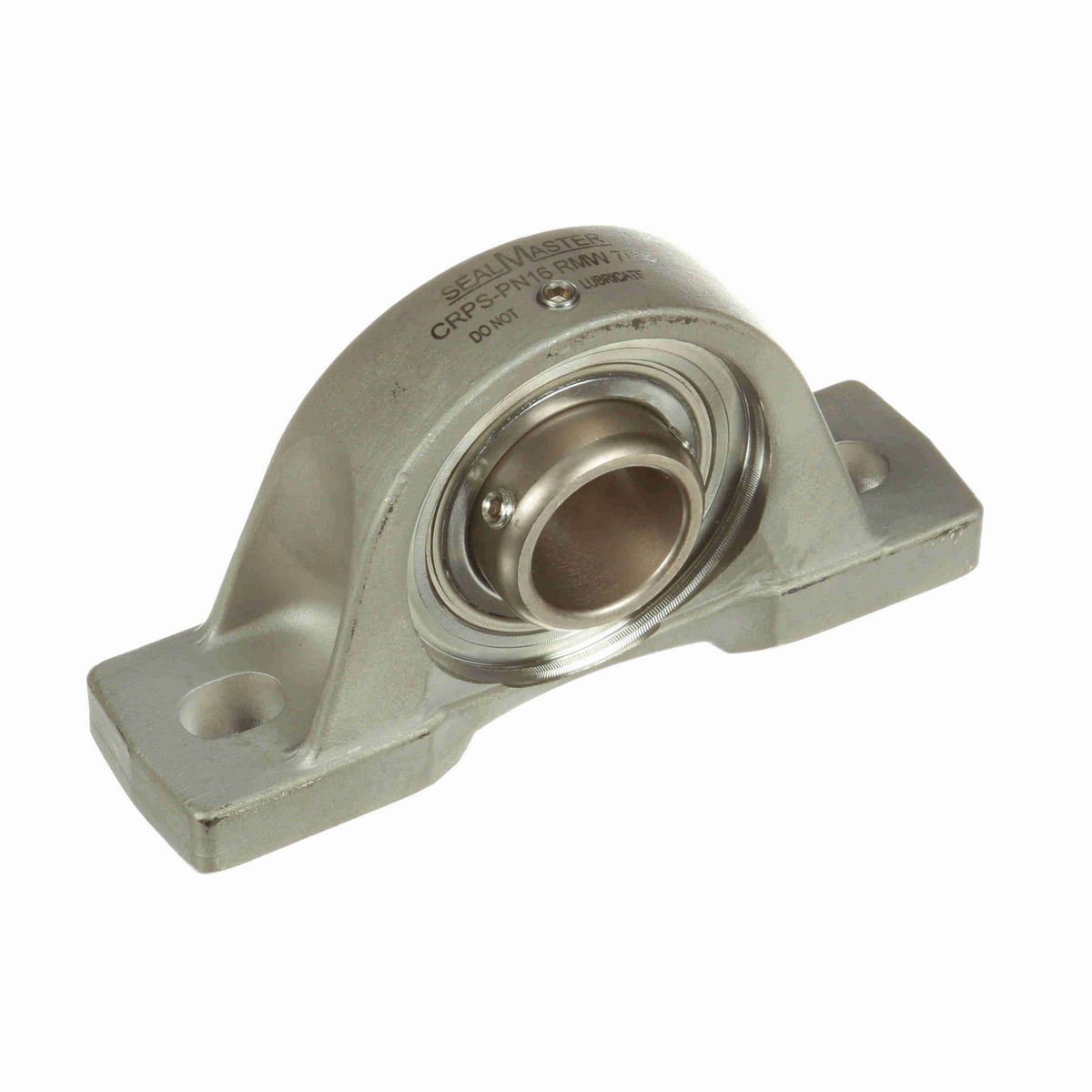 Sealmaster Mounted Stainless Steel Two Bolt Pillow Block Ball Bearing - 52100 Bearing Steel, Phosphorus Nickel Coated - Setscrew Lock - Corrosion Resistant - Reduced Maintenance - Lubed for Life - CRPS-PN12 RMW