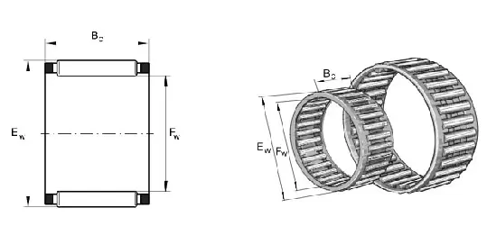 Игольчатый роликовый подшипник HGF K42X47X17