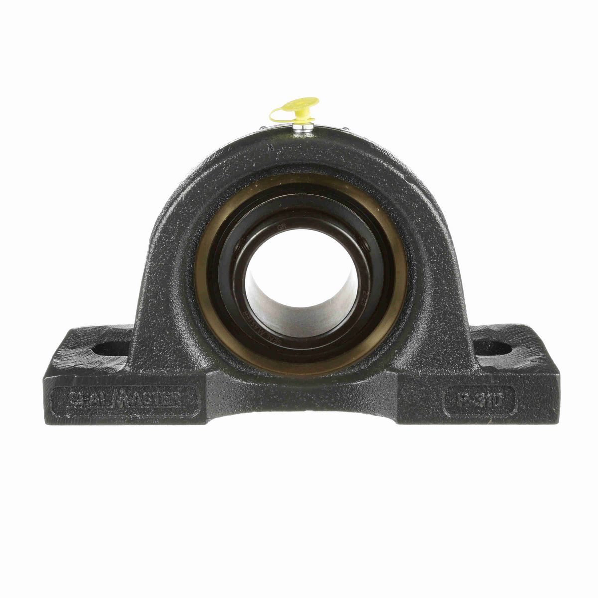Sealmaster Mounted Cast Iron Two Bolt Pillow Block Ball Bearing - 52100 Bearing Steel, Black Oxided - Setscrew Lock - EMP-35