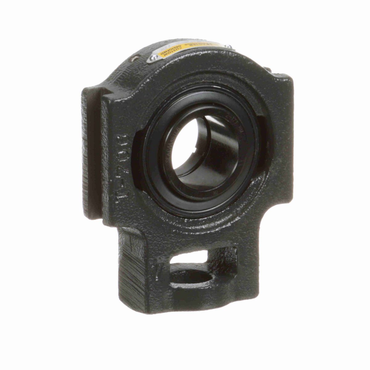 Sealmaster Mounted Cast Iron Wide Slot Take Up Ball Bearing - 52100 Bearing Steel, Black Oxided - Concentric Lock - Reduced Maintenance - Lubed for Life - ST-23T RM